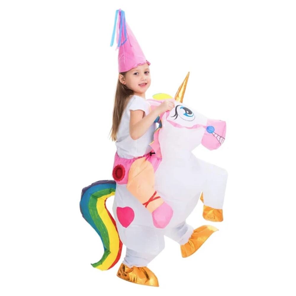 Spooktacular Inflatable Ride On Unicorn Costume Size Small
